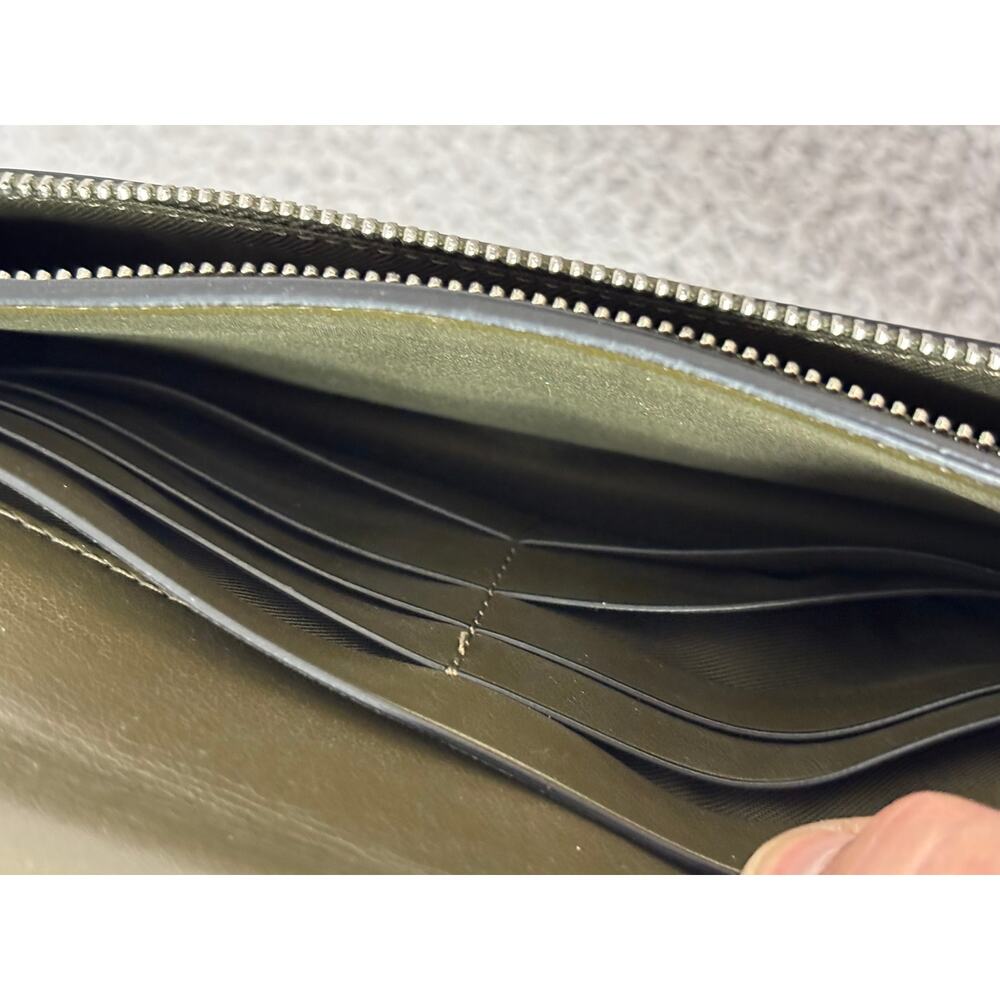 Coach Anna Foldover Green Banana Leaf Leather Crossbody Purse #72029 - Picture 8 of 12